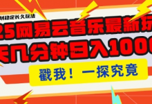 2025最新网易云音乐云梯计划,每天几分钟,单账号月入过W,可批量操作,收益翻倍-蜗牛学社