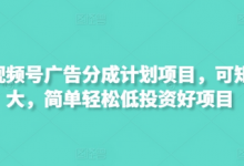 最新视频号广告分成计划项目,可矩阵放大,简单轻松低投资好项目-蜗牛学社