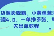 无货源卖蜂箱,小黄鱼蓝海赛道4.0,一单挣多张,每天出单教程-蜗牛学社