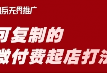 淘宝可复制的微付费起店打法,带你掌握可复制的微付费起店打法-蜗牛学社