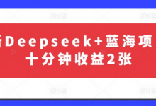 最新Deepseek+蓝海项目,十分钟收益2张-蜗牛学社