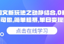 小说推文图文新玩法之动静结合,0粉抖音账号可做,简单粗暴,单日变现多张-蜗牛学社