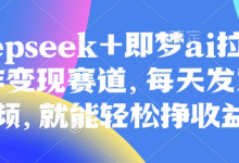 原客单价998的deepseek+即梦ai拉新,王炸变现赛道,每天发发视频,就能轻松挣收益-蜗牛学社