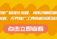 淘系运营推广标准化流程，​淘系改版后新品布局全流程，无界推广工具拆解高阶玩法-蜗牛学社