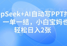 DeepSeek+AI自动写PPT挣稿费，一单一结，小白宝妈也能轻松日入2张-蜗牛学社