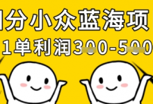 细分小众蓝海项目,一单利润3张,每月收入稳定过1w+-蜗牛学社