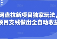 2025网盘拉新项目独家玩法，靠主项目支线做出全自动收益-蜗牛学社