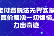 淘宝付费玩法无界实操课程,高价解决一切烦恼,大力出奇迹-蜗牛学社