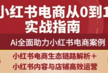 2025小红书电商全链路运营,Ai全面助力小红书电商案例-蜗牛学社