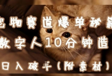 宠物赛道爆单秘籍:AI+数字人10分钟造爆款,日入1k-蜗牛学社