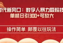 AI+时代新风口:数字人暴力吸粉技术,单机日引3张+可放大-蜗牛学社
