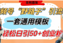 视频号“野路子”玩法,评论区疯狂截流,一套模板单日单号引流50+创业粉-蜗牛学社
