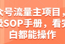 公众号流量主项目,保姆级SOP手册,看完小白都能操作-蜗牛学社