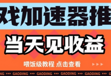 游戏加速器推广项目当天见收益,纯干货喂饭级教程分享-蜗牛学社