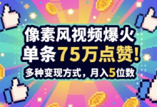 3分钟做出孤独感拉满的素风插画视频,单条点赞75W,谁发谁火系列,多种变现方式,月入5位数-蜗牛学社