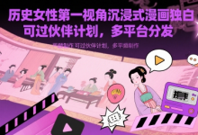 历史女性第一视角沉浸式漫画独白解说视频制作，可过伙伴计划，多平台分发-蜗牛学社