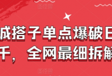 同城搭子单点爆破日入千,全网最细拆解-蜗牛学社
