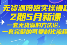 无货源陪跑实操课程2期5月新课,一套无货源的方法论,一套完整的可复制化流程-蜗牛学社
