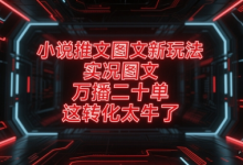 小说推文图文新玩法,实况图文,万播二十单,这转化太牛了!-蜗牛学社