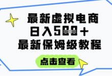 日入3张+的虚拟电商项目，保姆级教程，全网最详细，操作简单，每天一个小时，实现被动收入-蜗牛学社