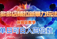 悟空直搜拼多多店铺拉新暴力玩法，保姆级教学，单日可入四位数-蜗牛学社