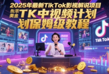 2025年最新TikTok影视解说项目,新手也能挣美金,TK中视频计划保姆级教程-蜗牛学社