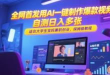 全网首发用AI一键制作爆款视频,自测日入多张,适合大学生宝妈兼职创业,保姆级教程-蜗牛学社