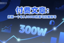 付费文章：拆解一个年入300W的喜马拉雅账号-蜗牛学社
