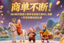 商单不断!纯AI制作西游人物羊毛毡版文旅MV,流量+节目效果统统拉满-蜗牛学社