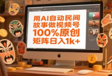 用AI自动民间故事做视频号,100%原创,矩阵日入1k+-蜗牛学社