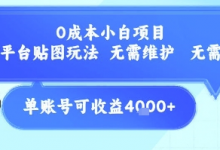 0成本小白项目，设计平台贴图玩法，无需维护，无需成本，单账号单月可产生收益4k+-蜗牛学社