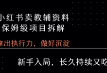 小红书卖小学教辅资料  保姆级项目拆解  1次课程彻底讲清楚!-蜗牛学社