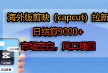 海外版剪映(capcut)拉新,日结算1k+,市场空白,风口项目-蜗牛学社