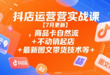 抖店运营实战课【7月更新】,商品卡自然流+不动销起店+最新图文带货技术等-蜗牛学社