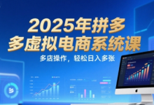 2025年拼多多虚拟电商系统课，多店操作，轻松日入多张-蜗牛学社
