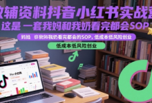 教辅资料抖音小红书实战营,这是一套我妈和我奶看完都会的SOP,低成本低风险创业(更新)-蜗牛学社