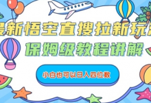 最新悟空直搜拉新玩法,保姆级教程讲解,小白也可以日入四位数-蜗牛学社