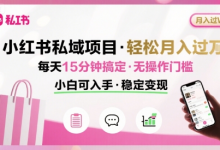 小红书私域项目 月入过W非常轻松 每天15分钟即可搞定,无任何操作门槛,小白可入手-蜗牛学社