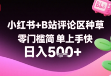 小红书+B站评论区种草,零门槛简单上手快 ,1分钟一单,只需复制粘贴评论就有钱-蜗牛学社