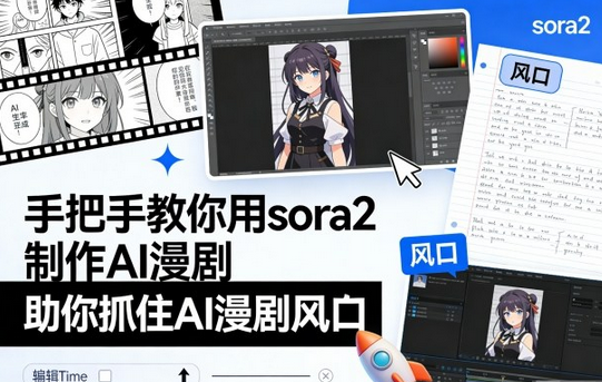 手把手教你用sora2制作AI漫剧,助你抓住AI漫剧风口-蜗牛学社