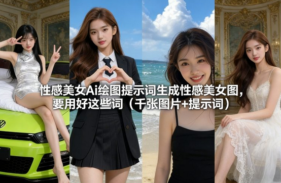 性感美女Ai绘图提示词生成性感美女图，要用好这些词（千张图片+提示词）-蜗牛学社
