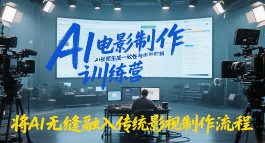AI电影制作训练营，掌握AI视频生成一致性与电影剪辑，将AI无缝融入传统影视制作流程-蜗牛学社