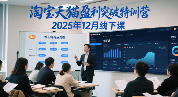 淘宝天猫盈利突破特训营25年12月线下课，系统性的深度剖析电商企业经营之道，打造电商标准化运营体系-蜗牛学社