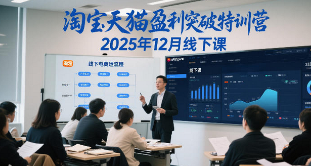 淘宝天猫盈利突破特训营25年12月线下课，系统性的深度剖析电商企业经营之道，打造电商标准化运营体系-蜗牛学社