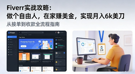 Fiverr实战攻略，做个自由人，在家賺美金，实现月入6k美刀-蜗牛学社