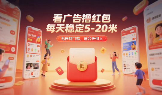 看广告撸红包，每天稳定5-20米，无任何门槛，适合任何人-蜗牛学社