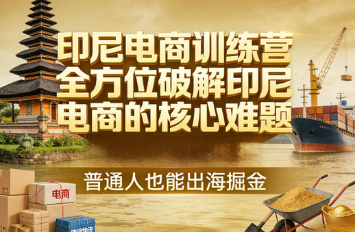 印尼电商训练营，全方位破解印尼电商的核心难题，普通人也能出海掘金-蜗牛学社