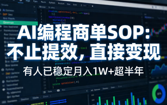 AI编程商单SOP，AI编程不能只给工作提效，还要直接变现，有人已经稳定月入1W+半年了-蜗牛学社