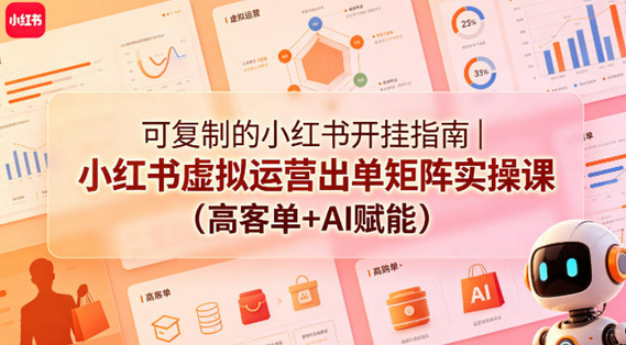 可复制的小红书开挂指南｜小红书虚拟运营出单矩阵实操课（高客单+AI赋能）-蜗牛学社